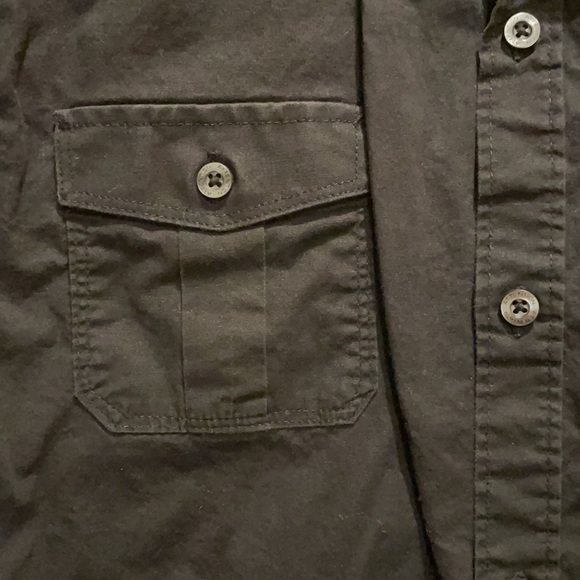 Men’s Attention Stretch Button Down Shirt in Black, Medium - Picture 5 of 7